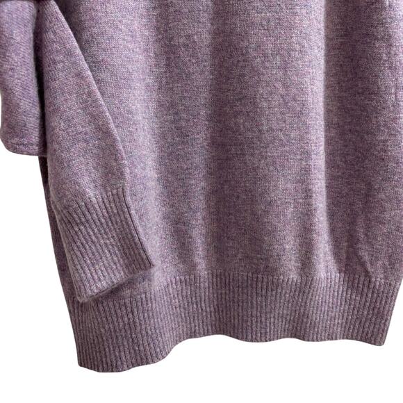 NWT J. Crew Mercantile men's pullover sweater M marled purple gray wool blend - Picture 3 of 7